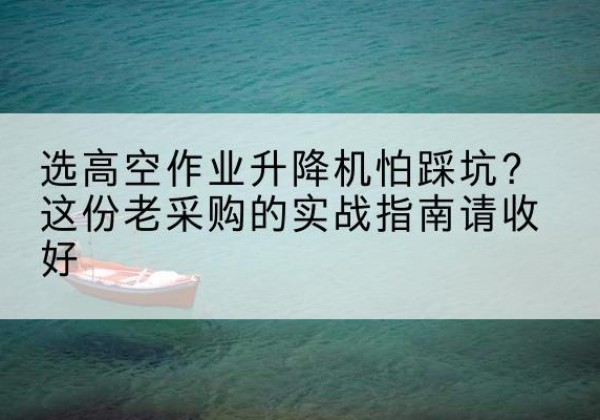 肥乡高空作业升降机厂家推荐-选高空作业升降机怕踩坑？这份老采购的实战指南请收好